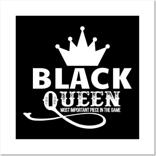 Black queen the most important piece in the game Posters and Art